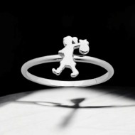 Mini Runaway Girl Ring Silver