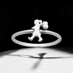 Mini Runaway Girl Ring Silver