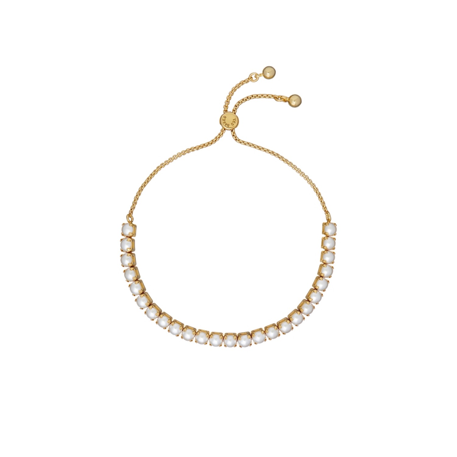 PERRMEL: Pearl Adjustable Tennis Bracelet TBJ3828-02-28 – Ted Baker Jewellery PERRMEL: Pearl Adjustable Tennis Bracelet TBJ3828-02-28 by Ted Baker