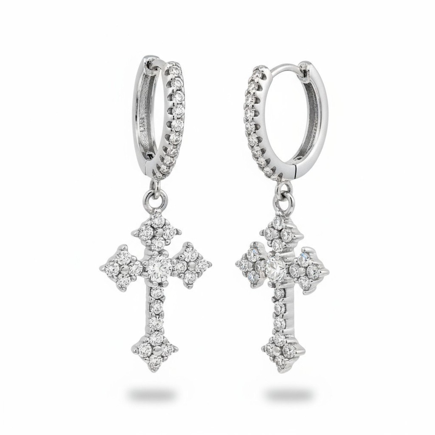 Sterling Silver CZ Tiered Drop Earrings – QED1753 | Christies Jewellery NZ Sterling Silver CZ Tiered Drop Earrings – QED1753