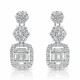 Sterling Silver CZ Floral & Halo Drop Earrings – QEI17777 | Christies Jewellery NZ Sterling Silver CZ Floral & Halo Drop Earrings – QEI17777