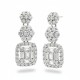 Sterling Silver CZ Floral & Halo Drop Earrings – QEI17777 | Christies Jewellery NZ Sterling Silver CZ Floral & Halo Drop Earrings – QEI17777