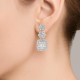 Sterling Silver CZ Floral & Halo Drop Earrings – QEI17777 | Christies Jewellery NZ Sterling Silver CZ Floral & Halo Drop Earrings – QEI17777