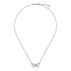  Ribah: Ted Baker crystal silver tone ribbon bow pendant TBJ3993-01-02