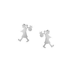 Runaway Girl Studs Silver