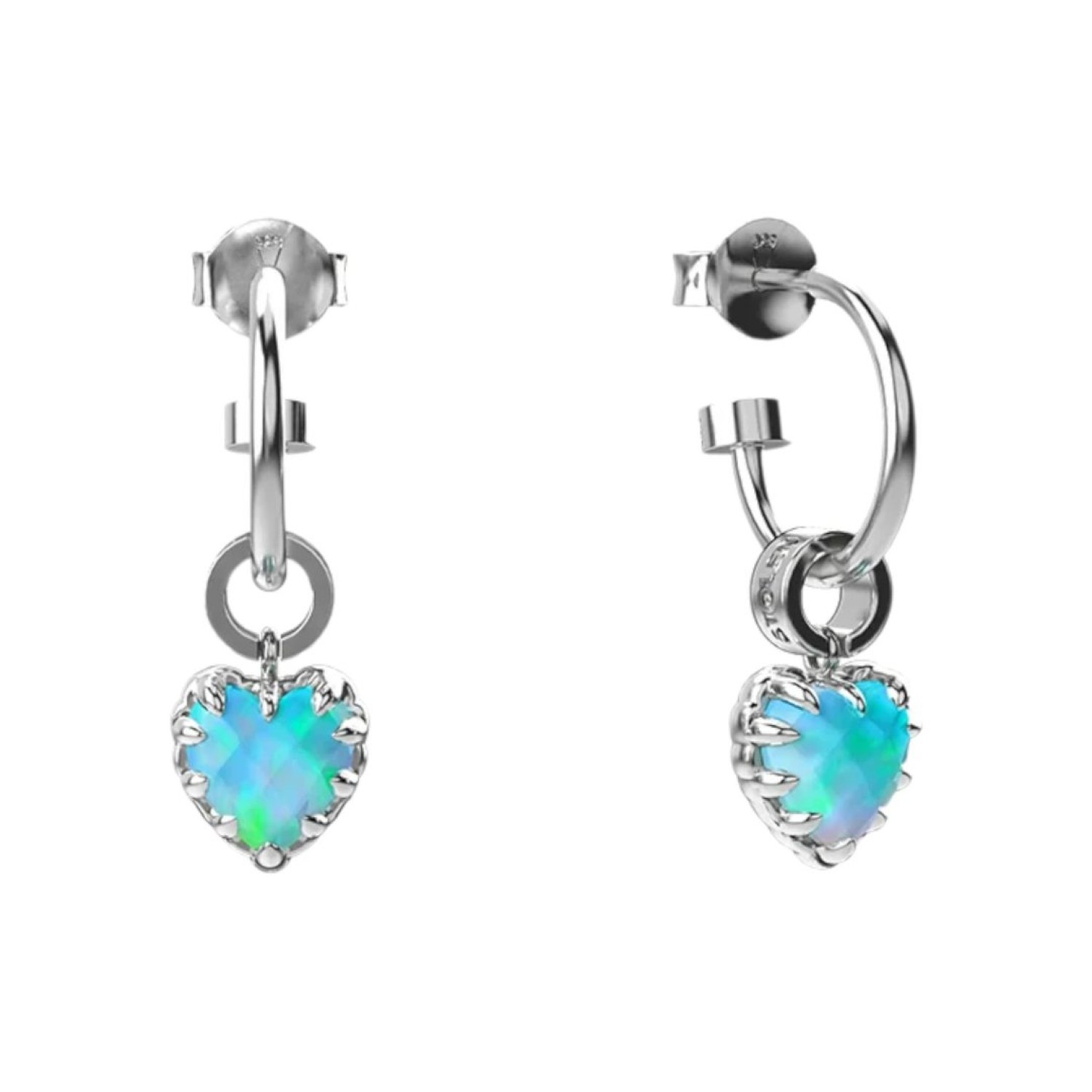Love Anchor Opal Earrings - JWL20245-RO by Stolen Girlfriends Club