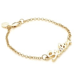 Stolen Script Bracelet - Gold Plated