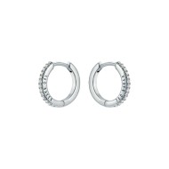 HEPLIE: Crystal Hoop Earrings (14mm) TBJ3749-01-02 HEPLIE: Crystal Hoop Earrings (14mm) TBJ3749-01-02