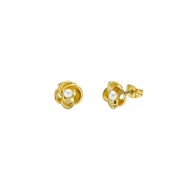 FLO: Pearl Flower Stud Earrings TBJ3759-02-28 FLO: Pearl Flower Stud Earrings TBJ3759-02-28