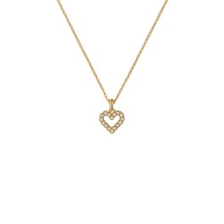AMORE: Crystal Halo Heart Pendant Necklace TBJ3832-02-02