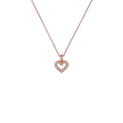 AMORE: Crystal Halo Heart Pendant Necklace TBJ3832-24-02