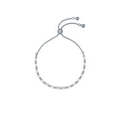 ISELA: Crystal Baguette Slinky Adjustable Bracelet TBJ3780-01-02