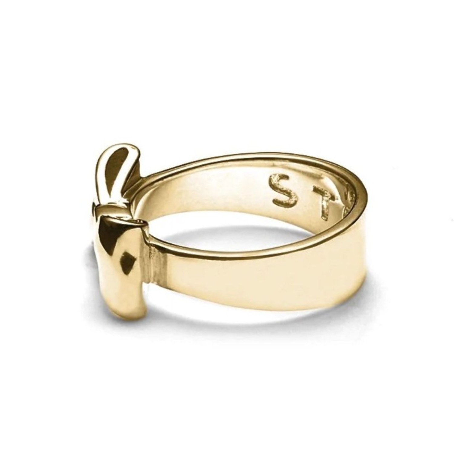 Bow Ring - Gold Plated JWL1013-18YGP Bow Ring - Gold Plated JWL1013-18YGP | Ring with Bow Yellow Gold colour with stolen engraved inside