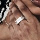 Precious Punk Block Ring with Spiked Design and Branded Plate PRECIOUS PUNK BLOCK RING by Stolen Girlfriends Club Jewellery | featuring sharp spikes, intricate band detailing, and a branded plate, showcasing its edgy yet luxurious design.