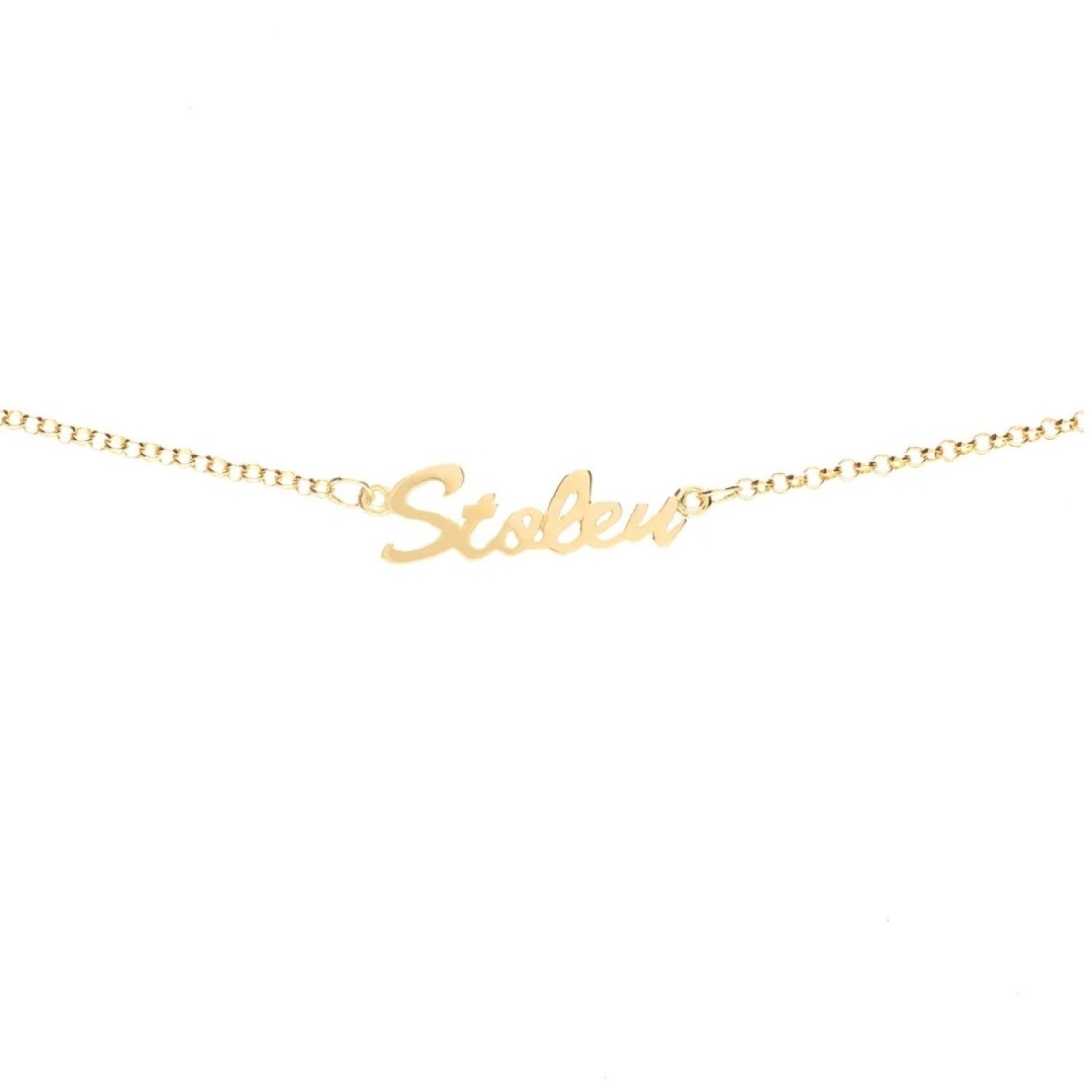 Stolen Script Bracelet - Gold Plated – Stolen Script Bracelet - 18k Yellow Gold Plated