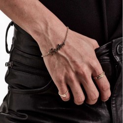 Stolen Script Bracelet - Gold Plated