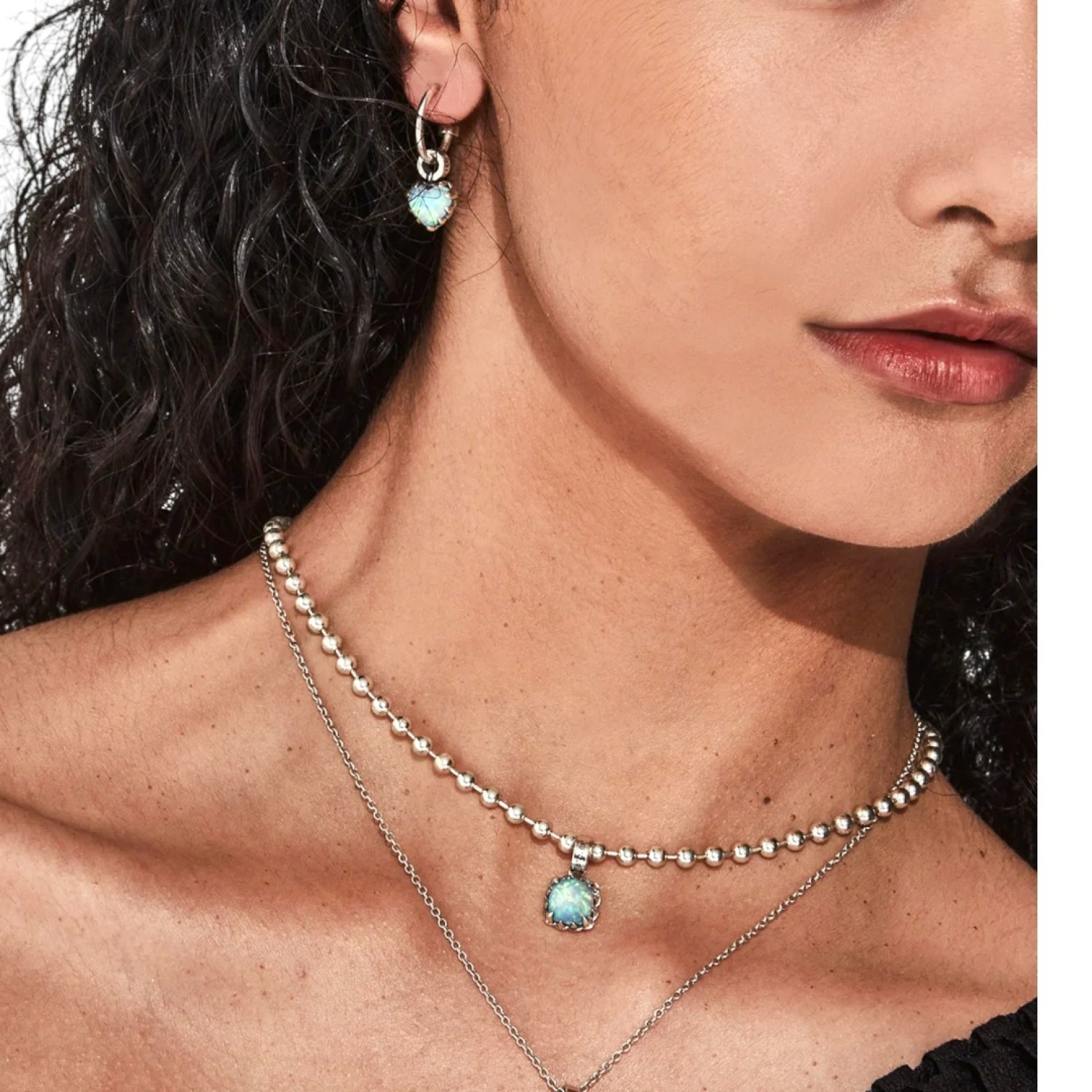 Love Anchor Opal Earrings - JWL20245-RO by Stolen Girlfriends Club