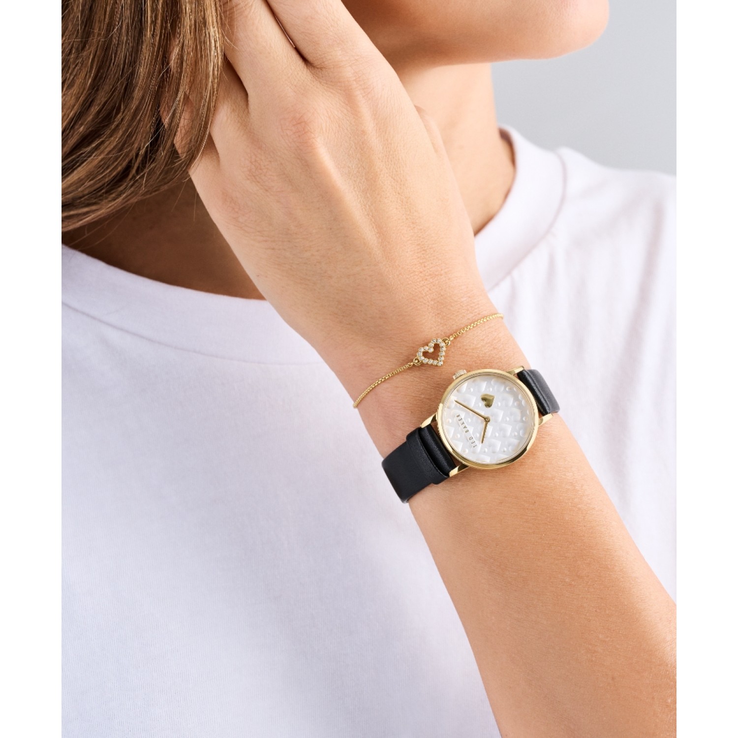 BKGSV2502 Ted Baker Staciie Hearts Black Watch & Bracelet Gift Set BKGSV2502 Ted Baker Staciie Hearts Black Watch & Bracelet Gift Set by Ted Baker