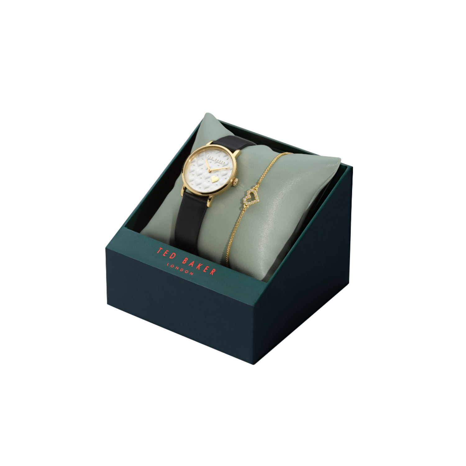 BKGSV2502 Ted Baker Staciie Hearts Black Watch & Bracelet Gift Set BKGSV2502 Ted Baker Staciie Hearts Black Watch & Bracelet Gift Set by Ted Baker