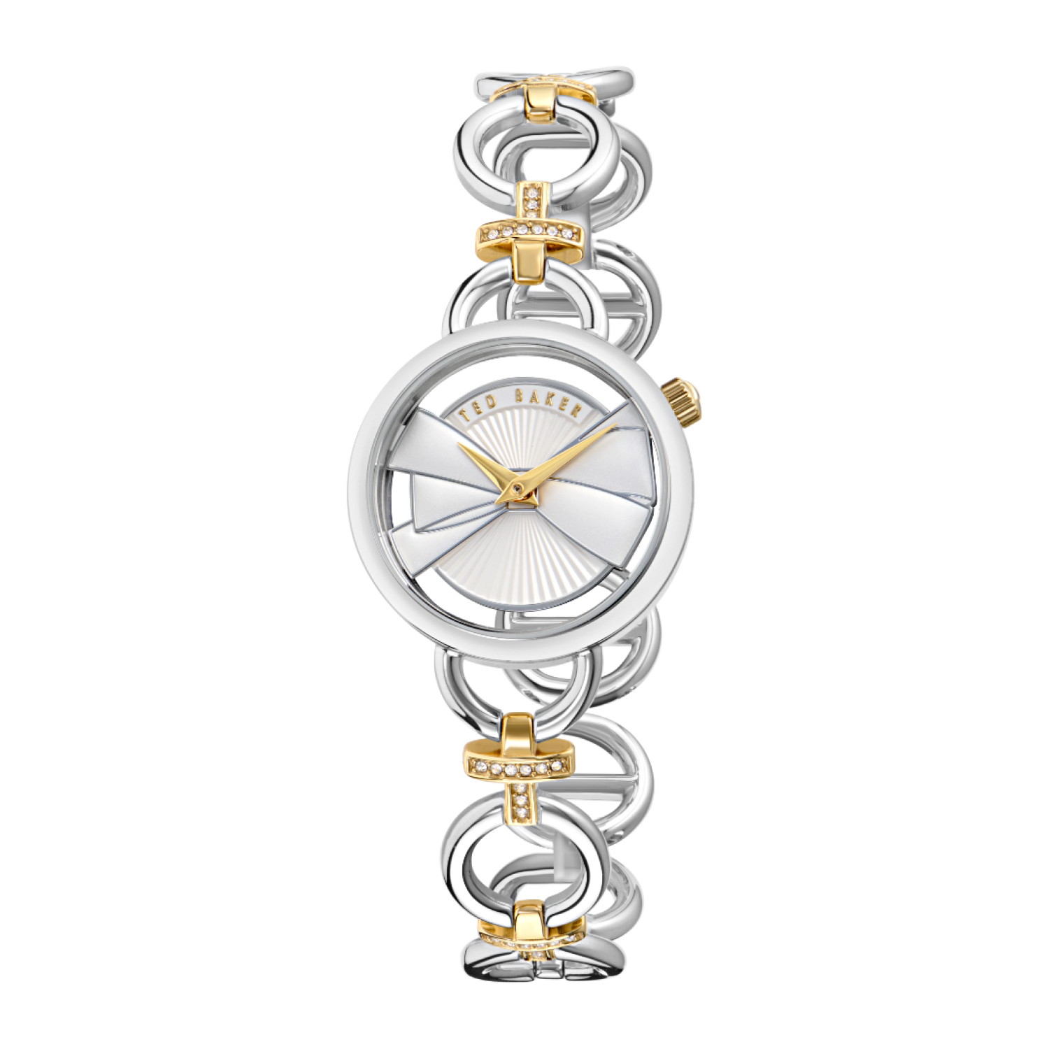 BKPLIS503 Ted Baker Lilabel Bow White Two-Tone Bracelet Watch by Ted Baker