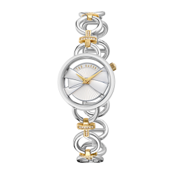 BKPLIS503 Ted Baker Lilabel Bow White Two-Tone Bracelet Watch