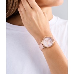 BKPPHS502 Ted Baker Phylipa Rose Gold-Tone Printed Pink Leather Watch