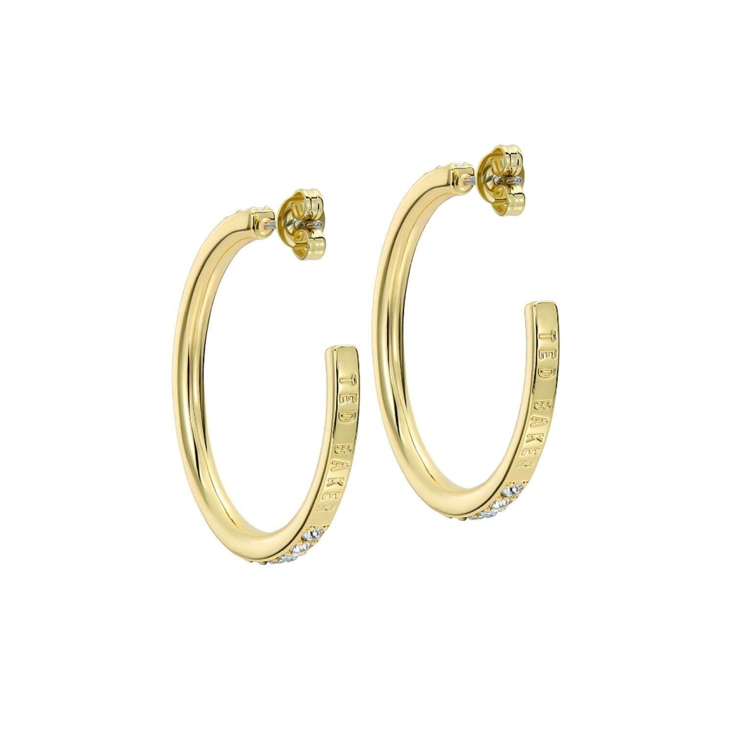 CLANCI: Medium Crystal Hoop Earrings TBJ3999-01-02 – CLANCI: Medium Crystal Hoop Earrings TBJ3999-01-02 by