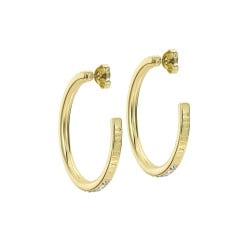  CLANCI: Medium Crystal Hoop Earrings TBJ3999-01-02