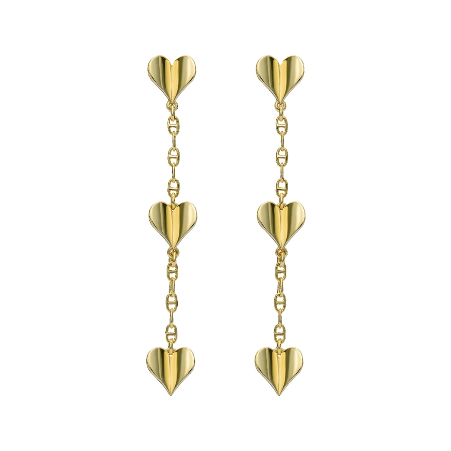 HELIN: Flutter Heart Drop Earrings TBJ4024-02-03 by