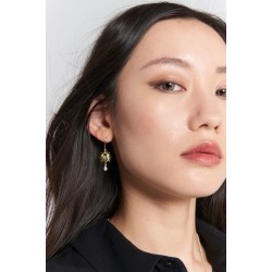 Karen Walker Sun & Moon Earrings with 2x 5mm Teardrop Fresh Water Pearls