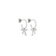 Karen Walker Sterling Silver Bow Hoop Earrings Karen Walker Bow Hoop Earrings in sterling silver with signature bow charm detail