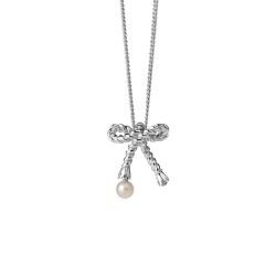 Karen Walker Love Knot Necklace with 3mm Freshwater Pearl 45cm