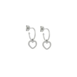 Karen Walker Mini Heart Hoop Earrings