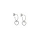 Karen Walker Sterling Silver Heart Hoop Earrings Karen Walker Heart Hoop Earrings in sterling silver with small heart charms on hoops