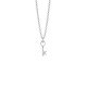 Karen Walker Monogram Key Necklace in sterling silver with heart-shaped key pendant