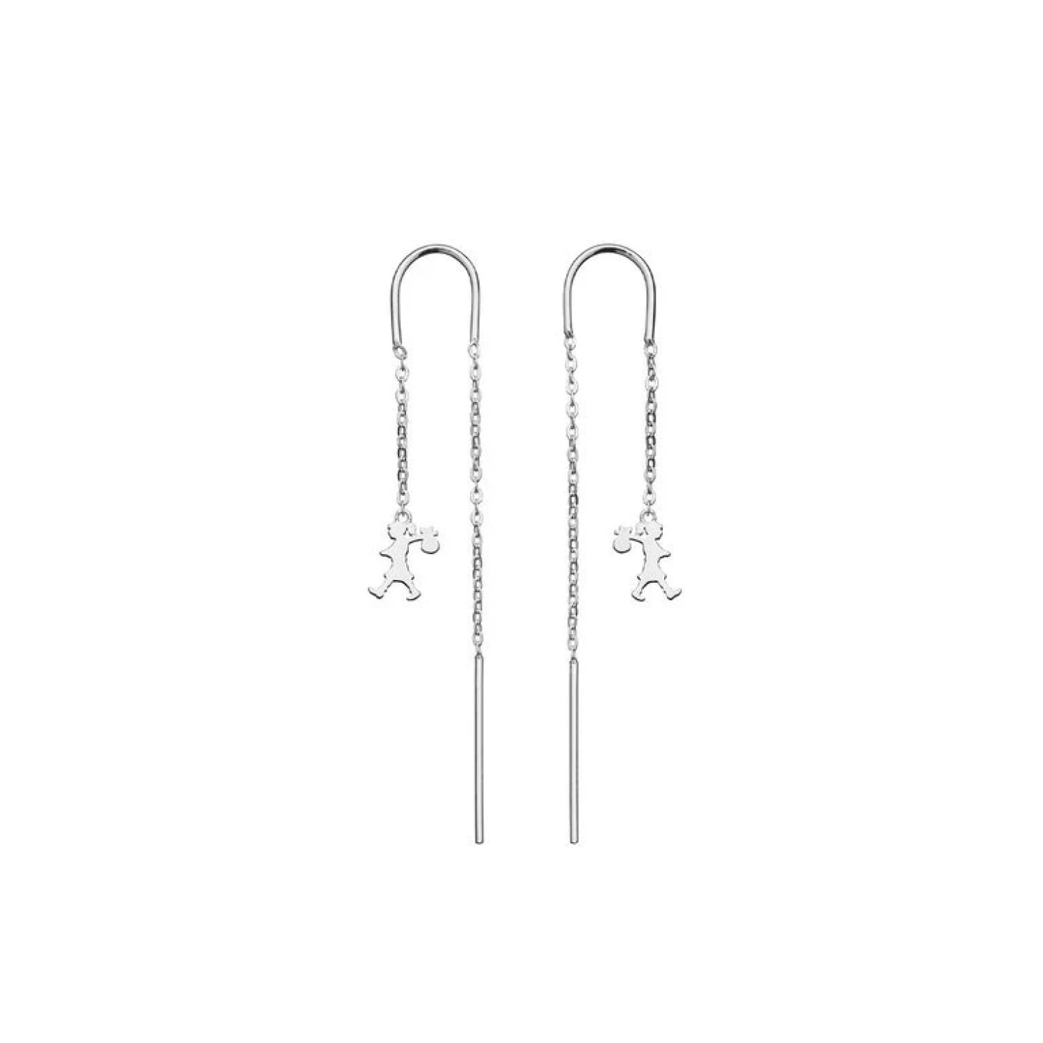 Karen Walker Sterling Silver Runaway Girl Thread Earrings Karen Walker Runaway Girl Thread Earrings in sterling silver with fine chain threads