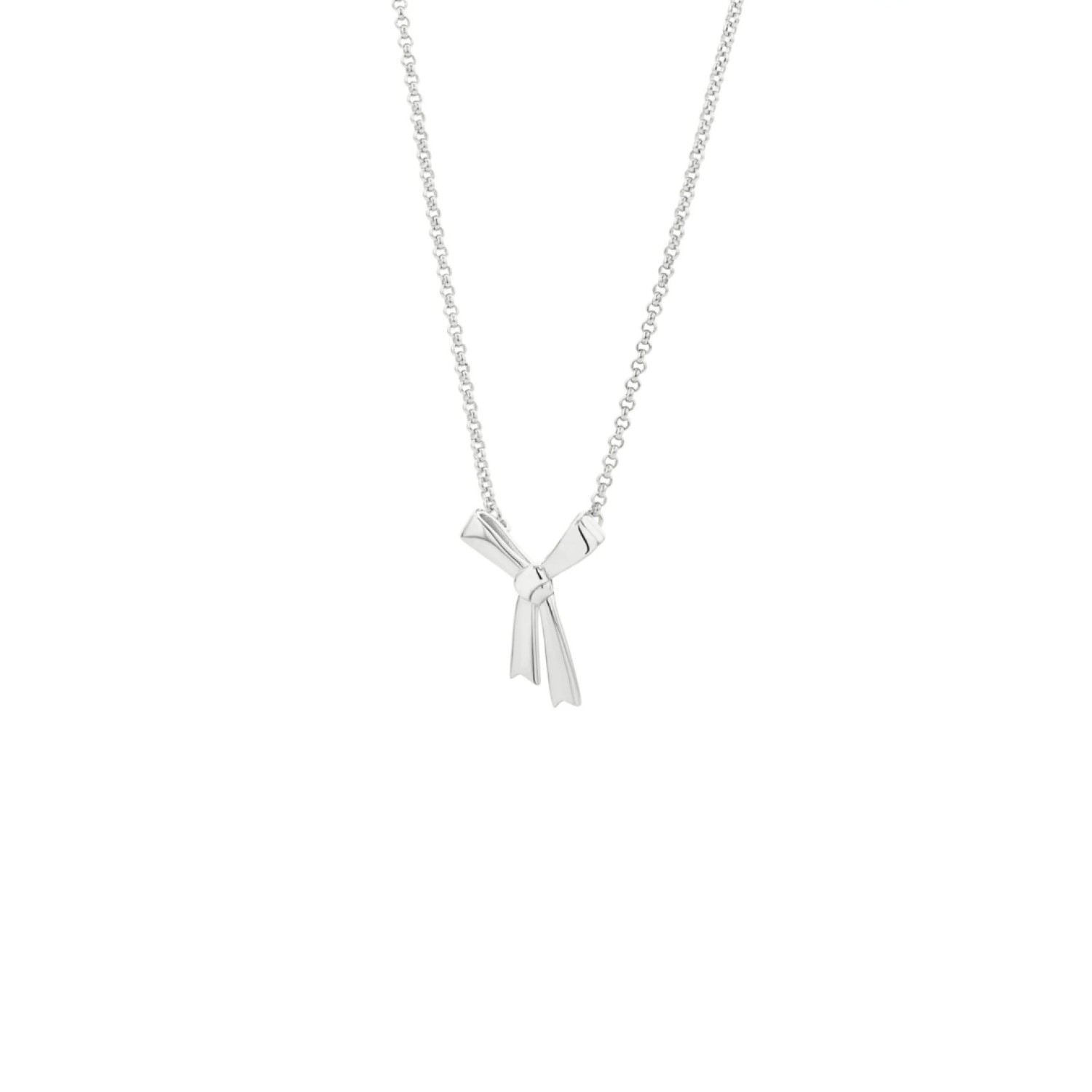 Karen Walker Sterling Silver Small Bow Necklace Karen Walker Small Bow Necklace in sterling silver minimalist bow pendant