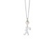 Karen Walker Girl and the Pearl Necklace in sterling silver with Runaway Girl and freshwater pearl pendant