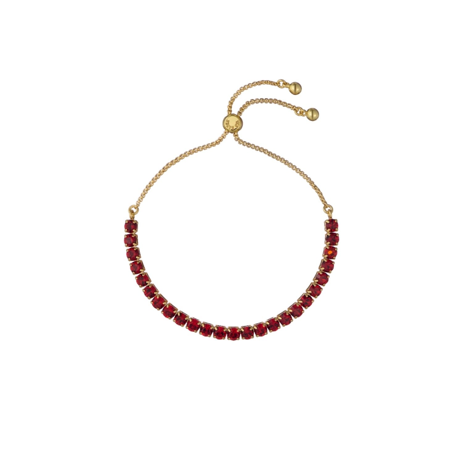 MELRAH: Crystal Adjustable Tennis Bracelet  TBJ2968-02-15 by