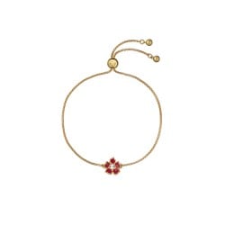 PETIAL: Painted Flower Adjustable Bracelet TBJ3646-02-457