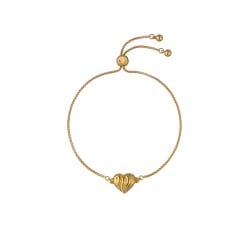 REGINA: Ripple Heart Adjustable Bracelet  TBJ4280-02-03
