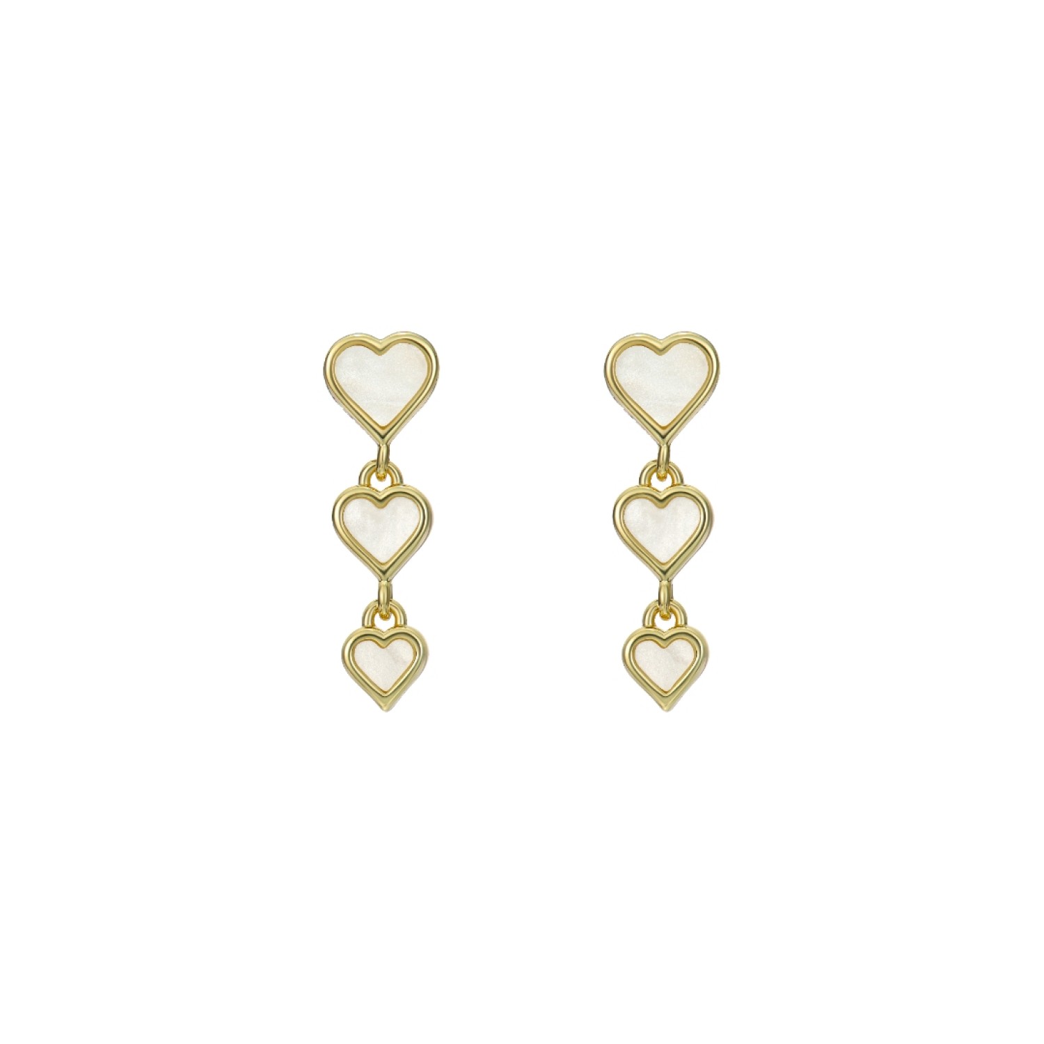 SIA: Pearl Shimmer Heart Drop Earrings TBJ4243-02-426 SIA: Pearl Shimmer Heart Drop Earrings TBJ4243-02-426 by