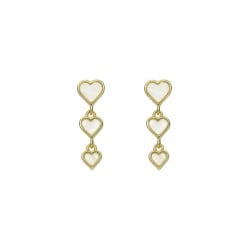SIA: Pearl Shimmer Heart Drop Earrings TBJ4243-02-426