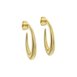 SYDNEY: Smooth Link Hoop Earrings TBJ4284-02-03
