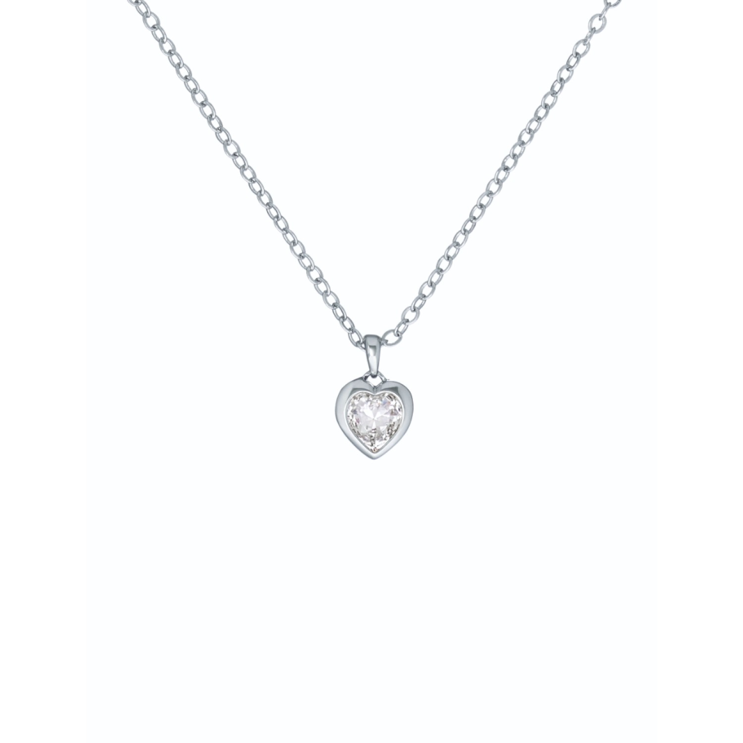 HANNELA: Crystal Heart Pendant Necklace TBJ1681-01-02 – HANNELA: Crystal Heart Pendant Necklace TBJ1681-01-02 by