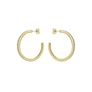  CLANCI: Medium Crystal Hoop Earrings TBJ3999-01-02