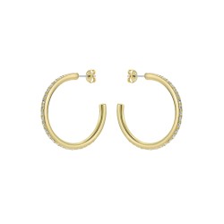 CLANCI: Medium Crystal Hoop Earrings TBJ3999-01-02 CLANCI: Medium Crystal Hoop Earrings TBJ3999-01-02