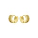 ROSY: Crystal Roll Huggie Earrings TBJ4085-02-02 ROSY: Crystal Roll Huggie Earrings TBJ4085-02-02 by