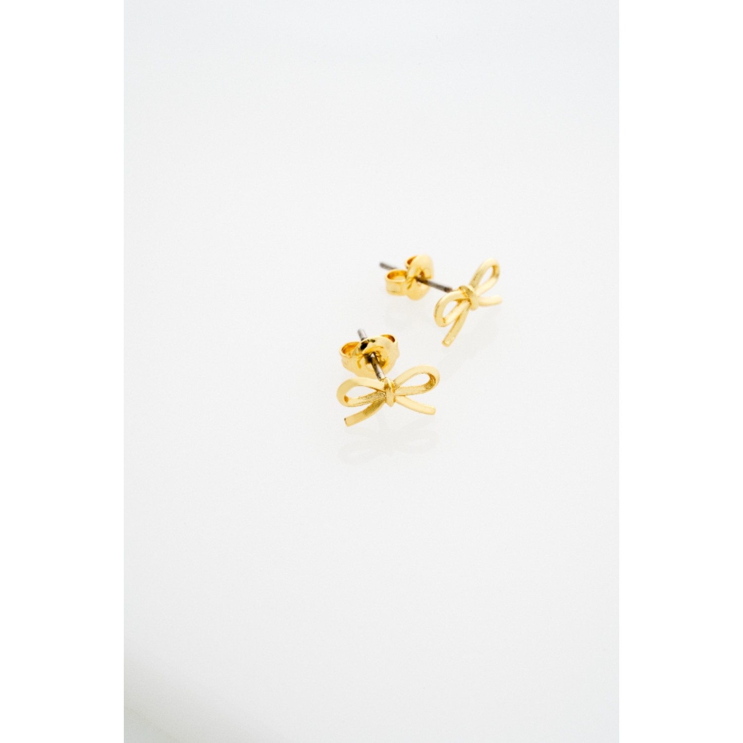 BROOKE: Mini Metal Bow Stud Earrings TBJ4156-02-03 by