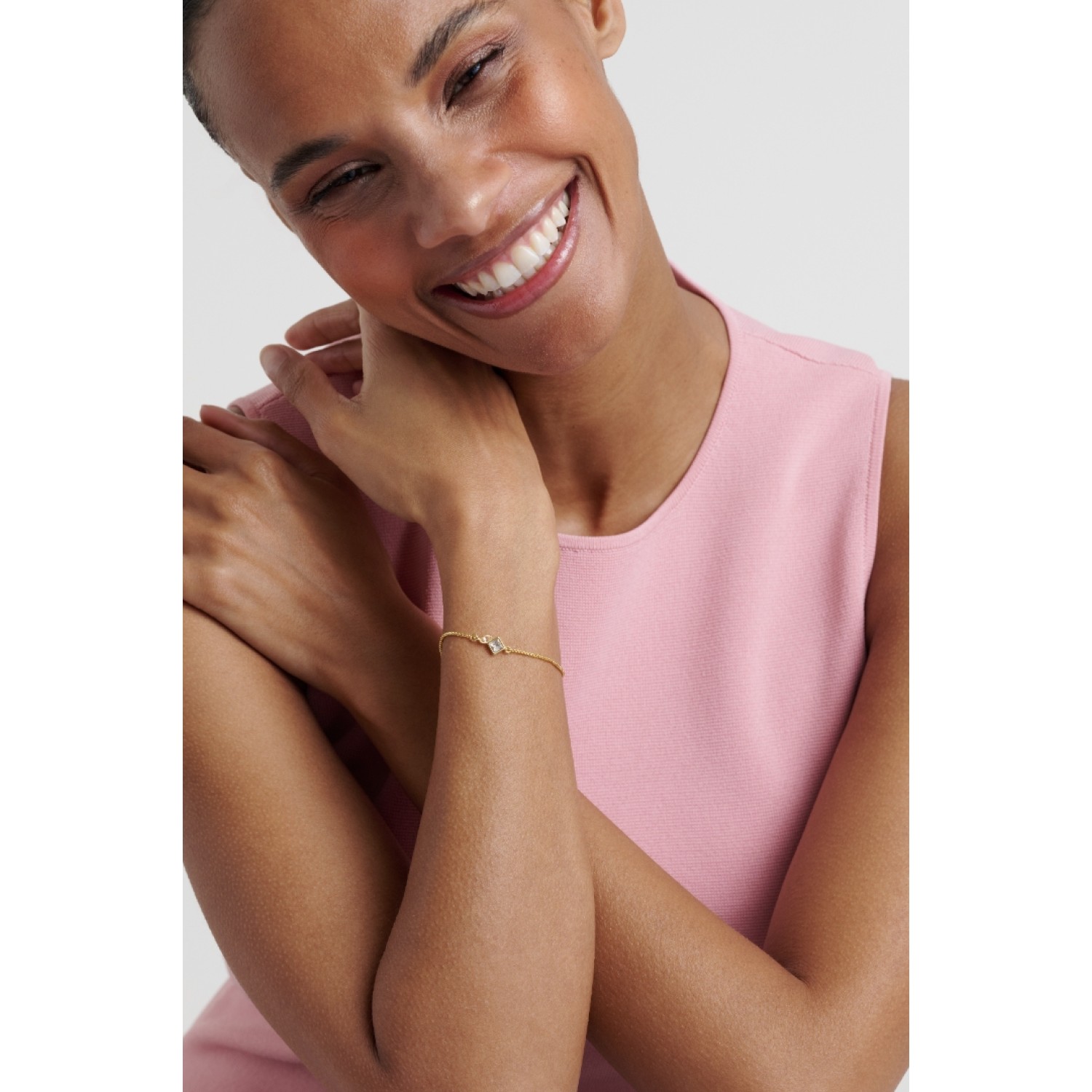 MILLIE: Mini Crystal Cluster Adjustable Bracelet TBJ4218-02-453 MILLIE: Mini Crystal Cluster Adjustable Bracelet TBJ4218-02-453 by